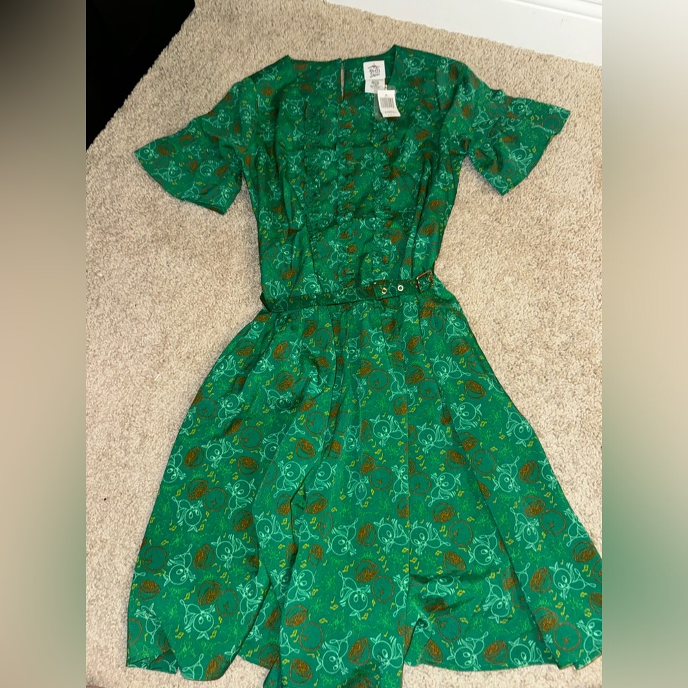 Disney Dress Shop Dress NWT Orange bird Florida green Disney world Epcot XSmall